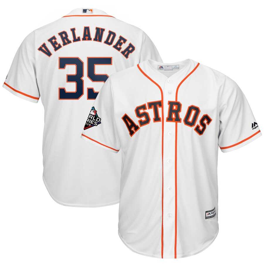 Astros 35 Justin Verlander White 2019 World Series Bound Cool Base Jersey,We sell and wholesale Astros 35 Justin Verlander White 2019 World Series Bound Cool Base Jersey on line form chian!